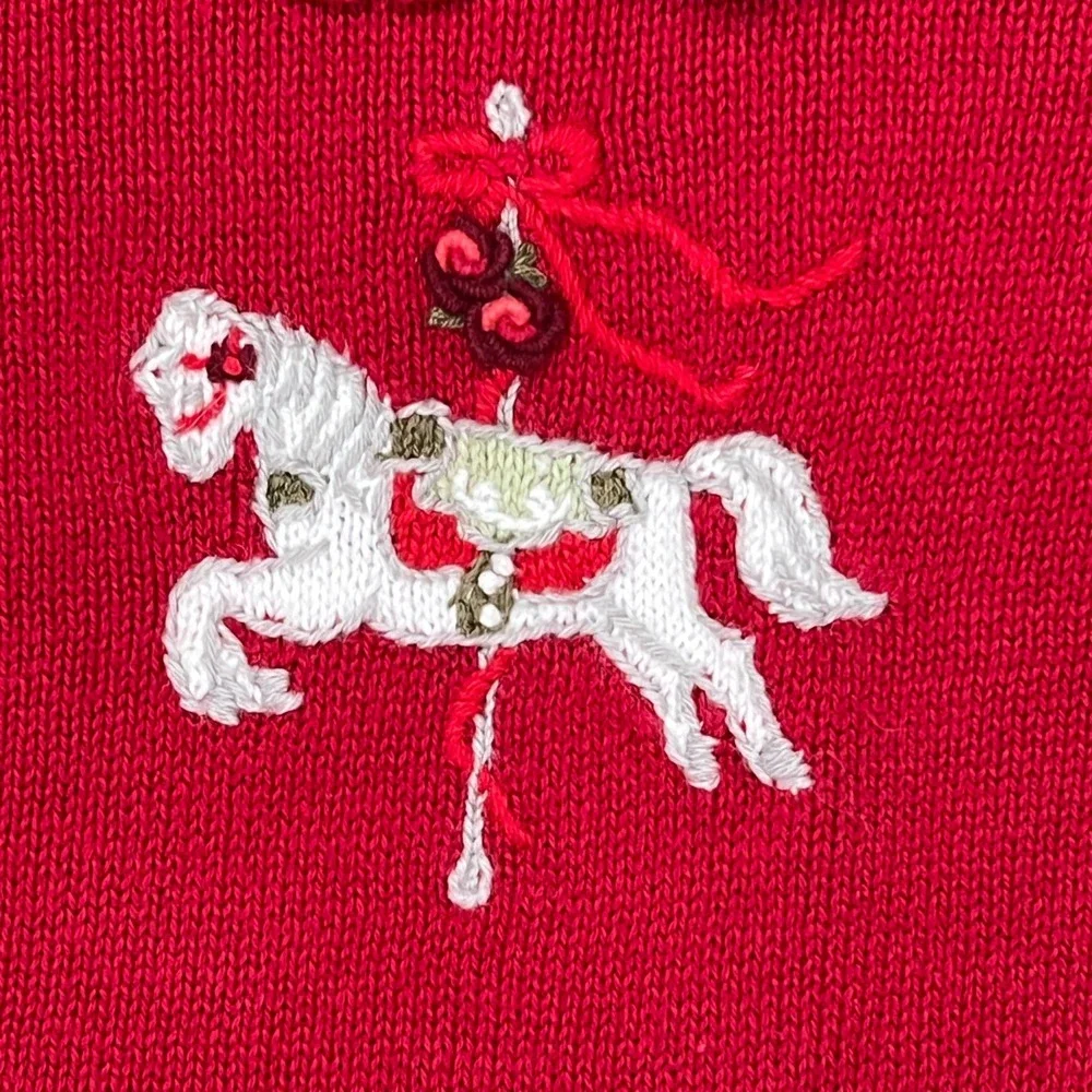 Janie and Jack red knit